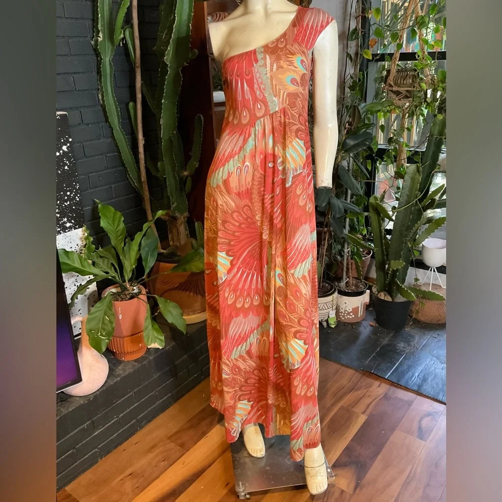 Vintage John Kloss Neiman Marcus One Shoulder Maxi Slip Dress - Picture 5 of 8